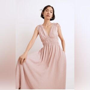 Sophia Smocked Midi Dress in Polka Dot